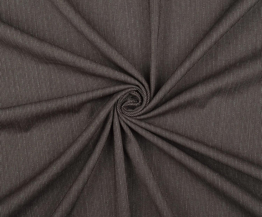 4 METRE ÇİZGİLİ LİKRALI KUMAŞ - KAHVE