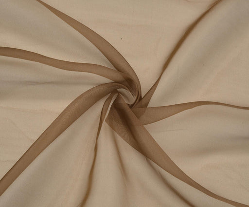 2,3  METRE ORGANZE ŞİFON KUMAŞ - KAHVE