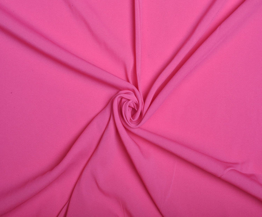 0,7 METRE LİKRALI ŞİFON KUMAŞ - PEMBE