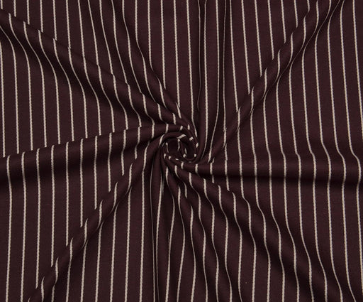 ÇİZGİLİ LİKRALI GABARDİN KUMAŞ - BORDO