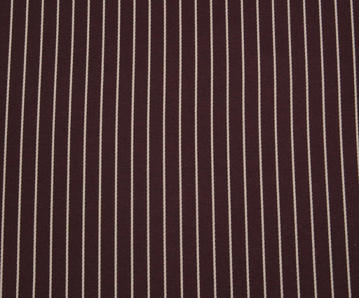 ÇİZGİLİ LİKRALI GABARDİN KUMAŞ - BORDO
