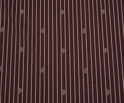 ÇİZGİLİ LİKRALI GABARDİN KUMAŞ - BORDO