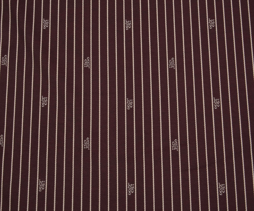 ÇİZGİLİ LİKRALI GABARDİN KUMAŞ - BORDO