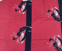 0,7 METRE DESENLİ KREP KUMAŞ - BORDO