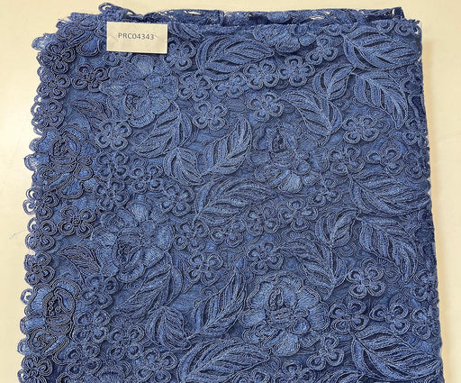 2 METRE GÜPÜR DANTEL KUMAŞ - İNDİGO