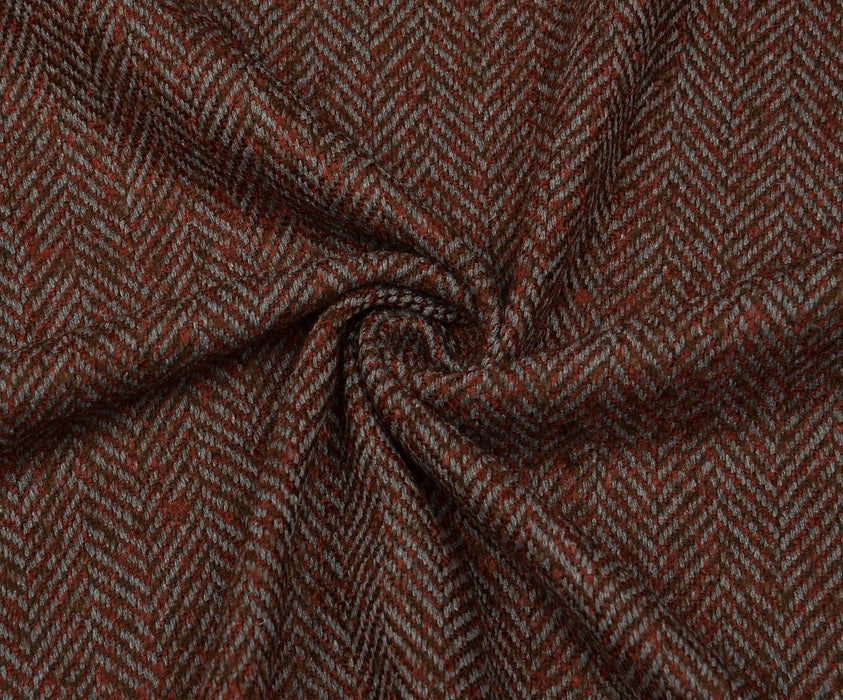 YÜN BALIKSIRTI  KUMAŞ - BORDO