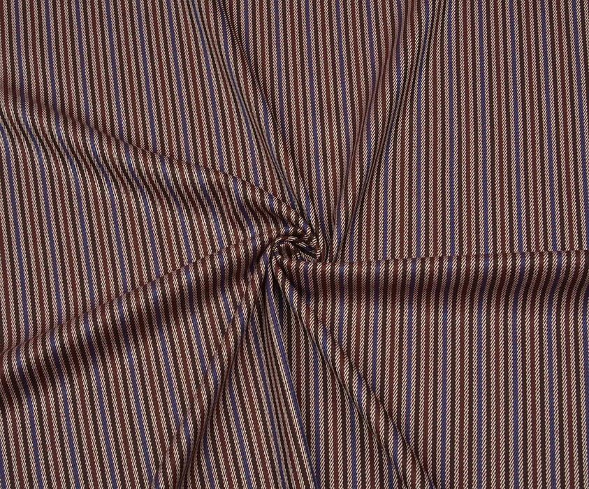 ÇİZGİLİ LİKRALI GABARDİN KUMAŞ - BORDO