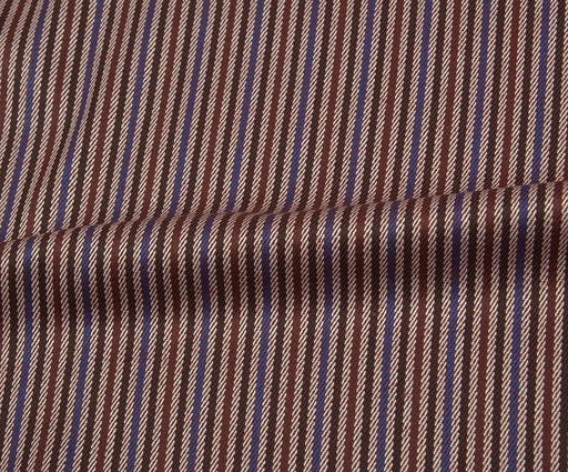 ÇİZGİLİ LİKRALI GABARDİN KUMAŞ - BORDO