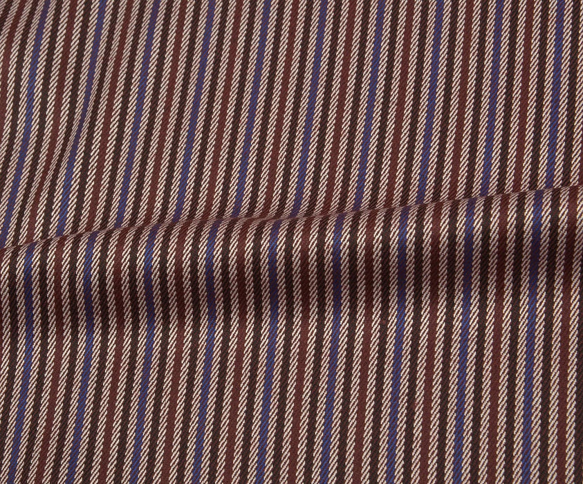 ÇİZGİLİ LİKRALI GABARDİN KUMAŞ - BORDO
