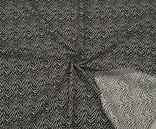 ZEBRA DESENLİ KUMAŞ - SİYAH