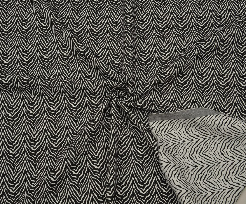 ZEBRA DESENLİ KUMAŞ - SİYAH