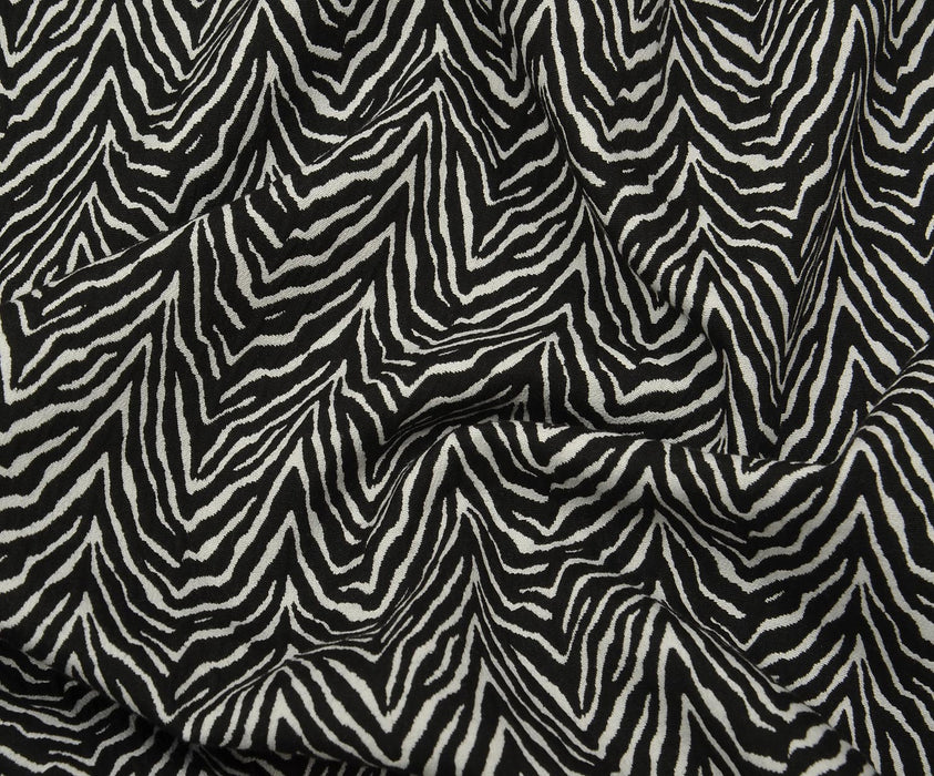 ZEBRA DESENLİ KUMAŞ - SİYAH